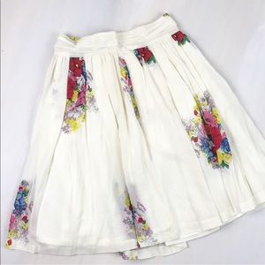 Twinkle by wenlan  floral print midi skater skirt